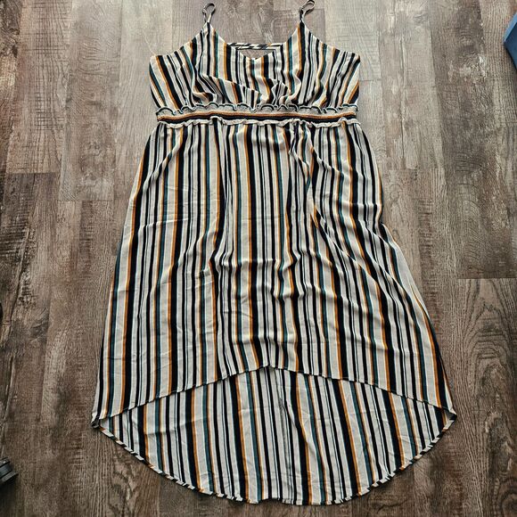 Maurices Strappy Neck Stripe Maxi Dress - Picture 2 of 4